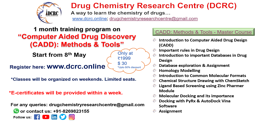 “Computer-Aided Drug Discovery (CADD): Methods & Tools”