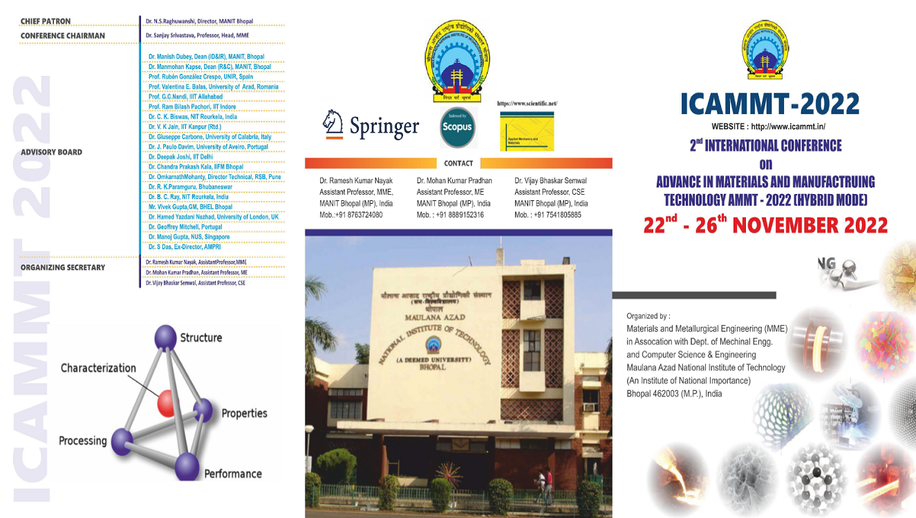 International Conference Advance in Materials and Manufacturing Technology (ICAMMT) -2022