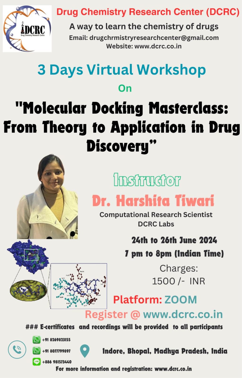 International Workshop on “Molecular Docking Masterclass: From Theory to Application in Drug Discovery”